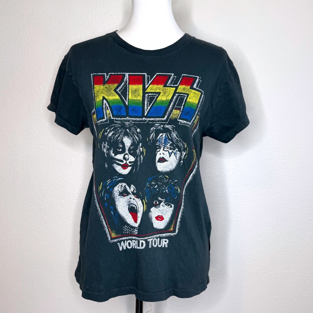 DAYDREAMER Free People KISS World Tour SMALL T-Shirt SS Casual Rock Grunge